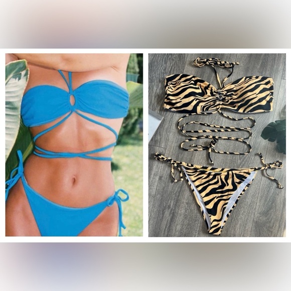 RARE! Princess Polly XX tiger wrap bikini size 12 - Picture 1 of 11